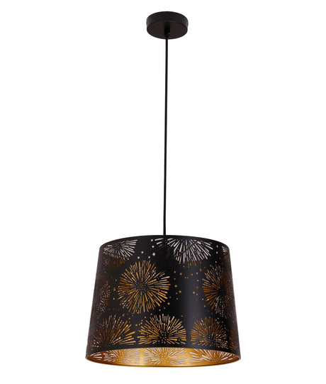 PENSHADE: Interior Slanted with Starburst Tower Pattern Laser Cut Pendant Lights (Black/ White)