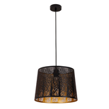 PENSHADE: Interior Slanted with Tree Pattern Laser Cut Pendant Lights (Black/ White)