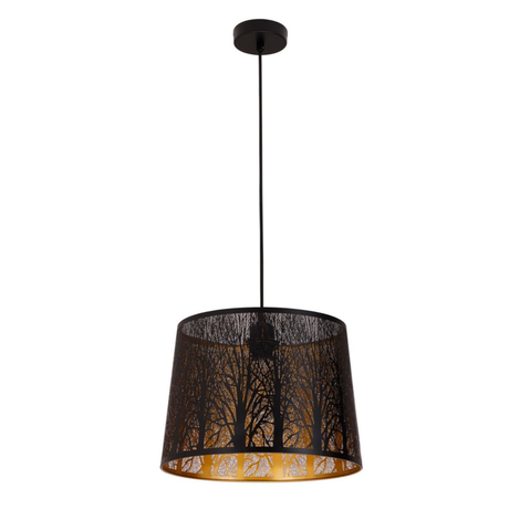 PENSHADE: Interior Slanted with Tree Pattern Laser Cut Pendant Lights (Black/ White)