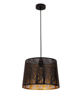 PENSHADE: Interior Slanted with Tree Pattern Laser Cut Pendant Lights (Black/ White)