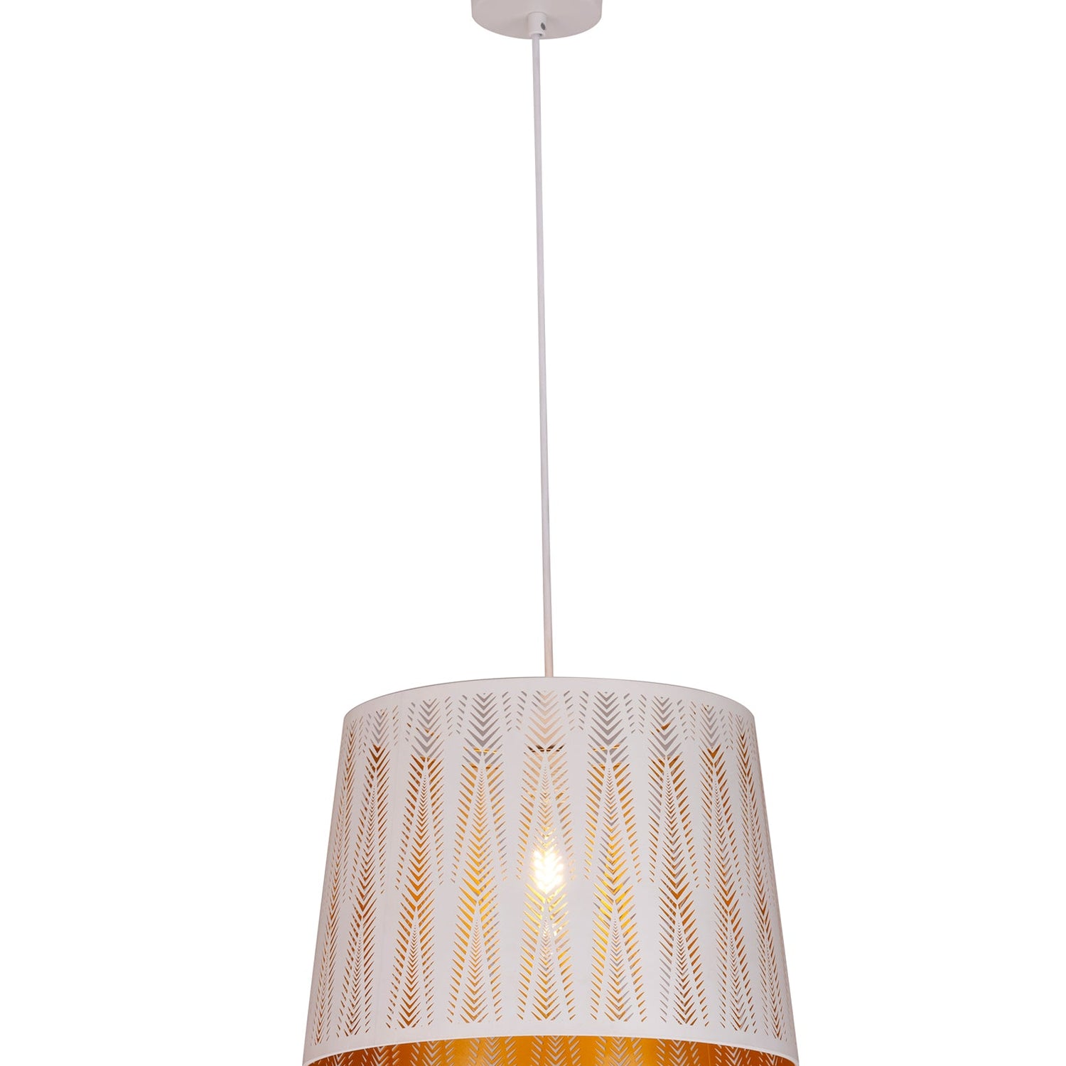 PENSHADE: Interior Slanted with Vector Pattern Laser Cut Pendant Lights (Black/ White)
