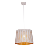 PENSHADE: Interior Slanted with Vector Pattern Laser Cut Pendant Lights (Black/ White)