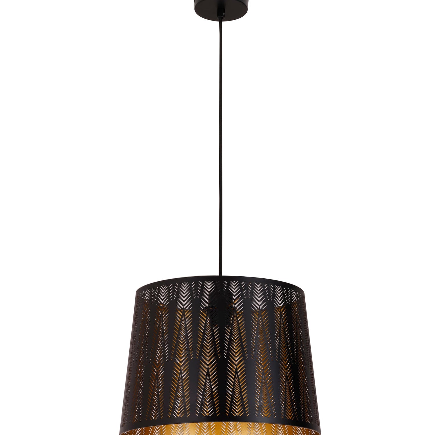 PENSHADE: Interior Slanted with Vector Pattern Laser Cut Pendant Lights (Black/ White)