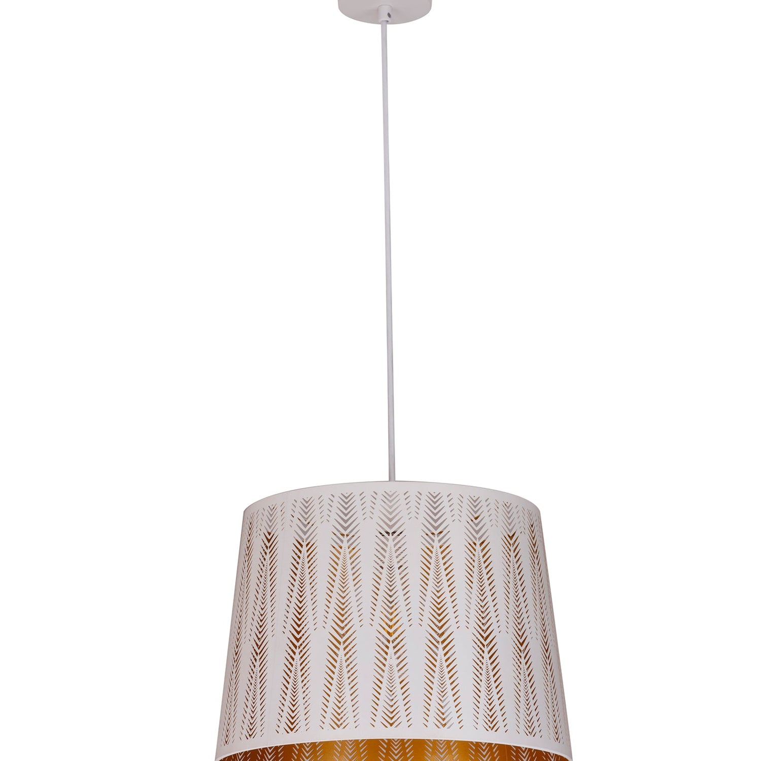PENSHADE: Interior Slanted with Vector Pattern Laser Cut Pendant Lights (Black/ White)