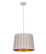 PENSHADE: Interior Slanted with Vector Pattern Laser Cut Pendant Lights (Black/ White)