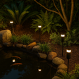PHARE: Exterior Black Garden Spike Lights IP65