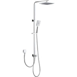 Eden Square Multi-function Shower Set Two Hoses (Chrome)