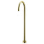 Yale Round Floor-mounted Bath Spout - Brushed Gold