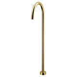 Yale Round Floor-mounted Bath Spout - Brushed Gold
