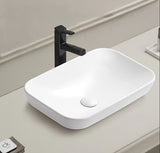 POSEIDON Matte White Ceramic Basin (Rectangle: 515x340x155mm)