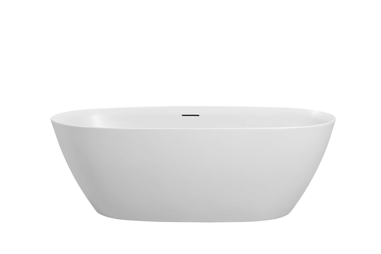 PILATO Gloss White Free-Standing Bathtub Overflow 1500/1700mm