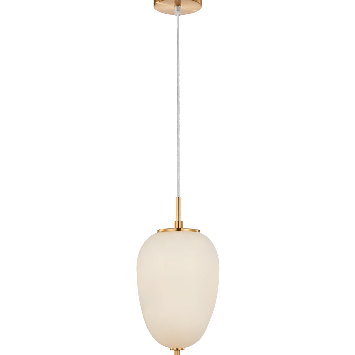 PINO: Interior Opal Matte / Smokey Black Mirror Finish Glass Oval Pendant Lights