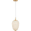 PINO: Interior Opal Matte / Smokey Black Mirror Finish Glass Oval Pendant Lights