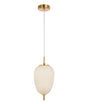 PINO: Interior Opal Matte / Smokey Black Mirror Finish Glass Oval Pendant Lights