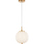 PINO: Interior Opal Matte / Smokey Black Mirror Finish Glass Round Pendant Lights