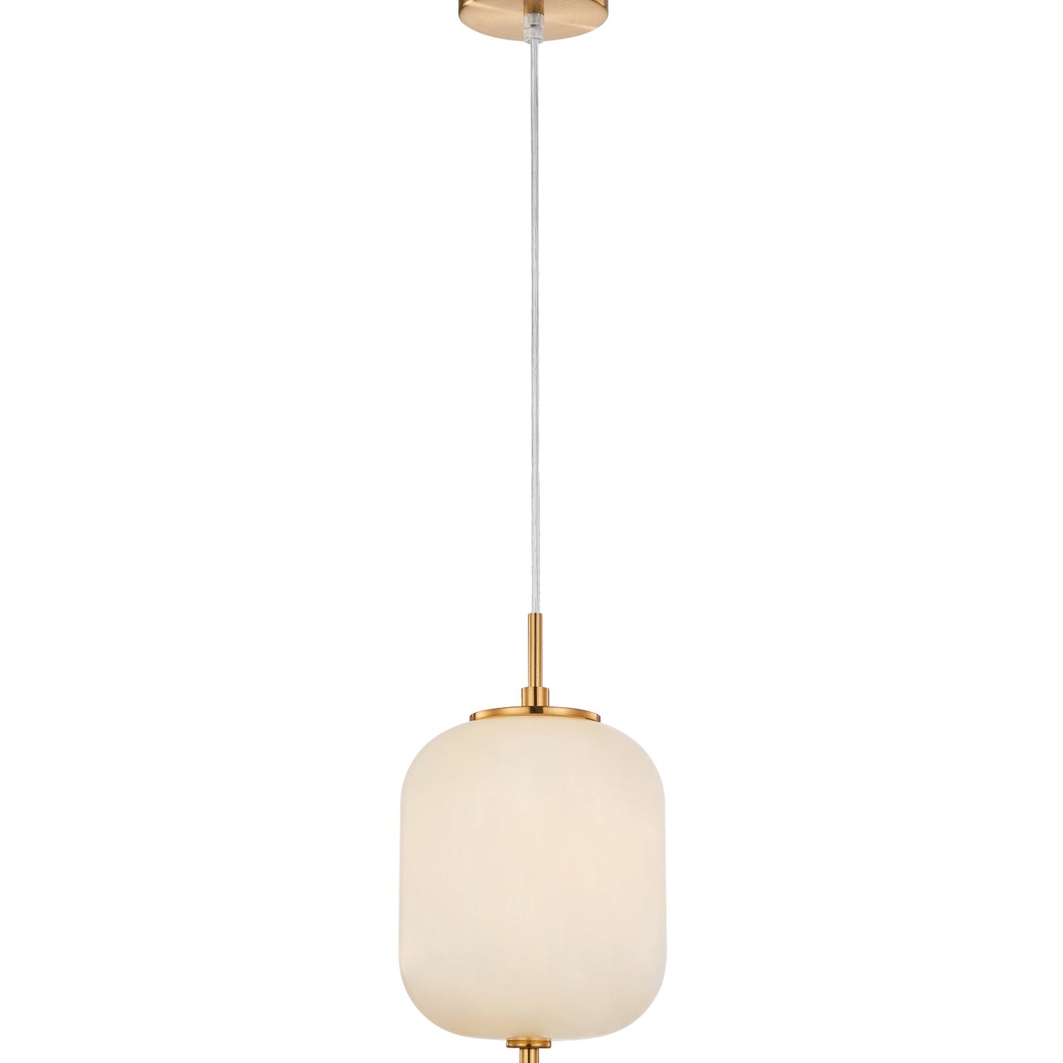 PINO: Interior Opal Matte / Smokey Black Mirror Finish Jar Pendant Lights