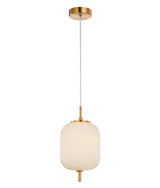 PINO: Interior Opal Matte / Smokey Black Mirror Finish Jar Pendant Lights