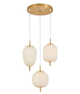 PINO: Interior Opal Matte / Smokey Black Mirror Finish Multiple Pendant Lights