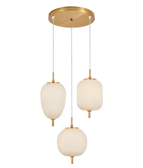 PINO: Interior Opal Matte / Smokey Black Mirror Finish Multiple Pendant Lights