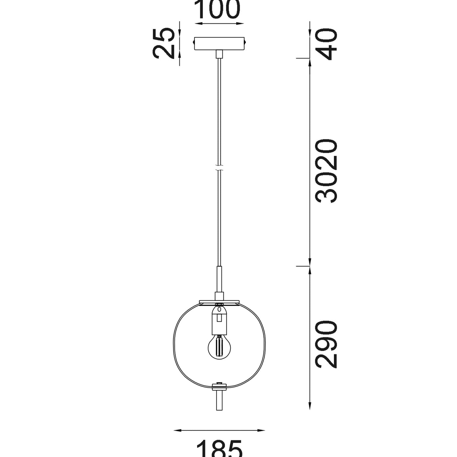 PINO: Interior Opal Matte / Smokey Black Mirror Finish Glass Round Pendant Lights