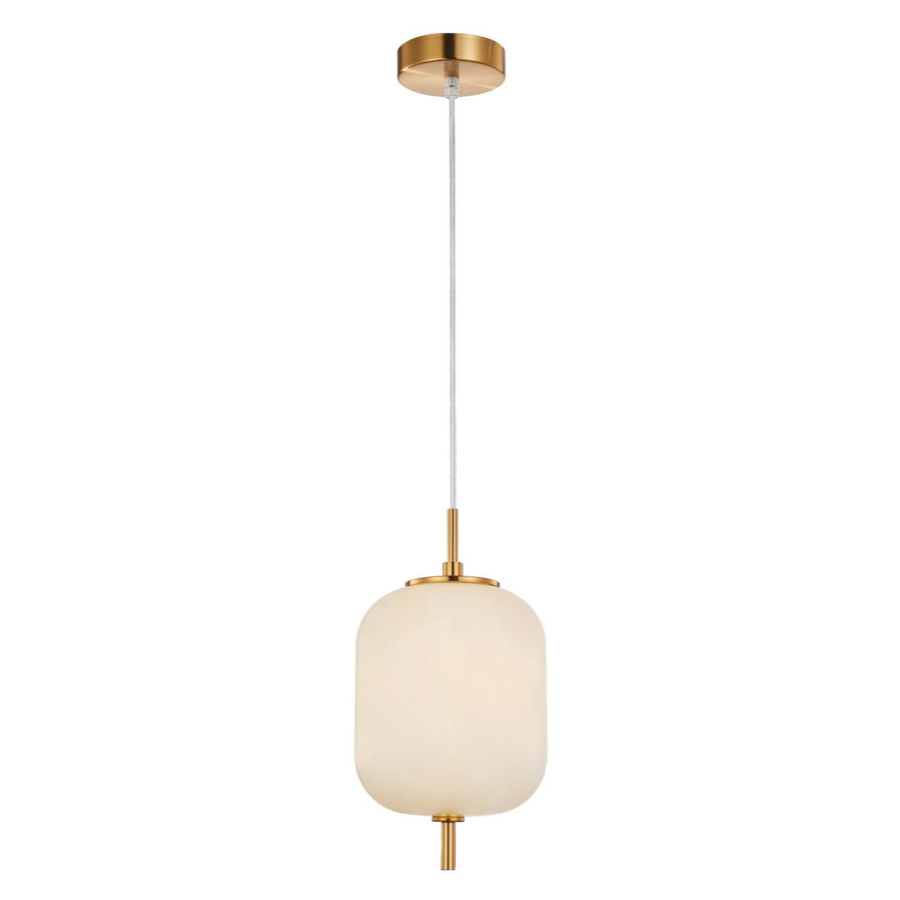 PINO: Interior Opal Matte / Smokey Black Mirror Finish Jar Pendant Lights