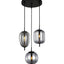 PINO: Interior Opal Matte / Smokey Black Mirror Finish Multiple Pendant Lights
