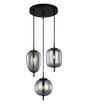 PINO: Interior Opal Matte / Smokey Black Mirror Finish Multiple Pendant Lights