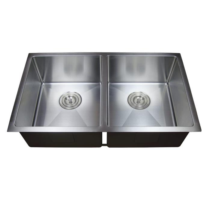 POS Double Bowl Handmade Stainless Steel Sink 775x450x200mm