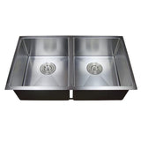 POS Double Bowl Handmade Stainless Steel Sink 775x450x200mm