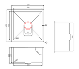 POS Stainless Steel Kitchen Sink 450x450x220mm