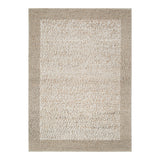 Eco Weave Plain Border Cream Beige Jute and Wool Rug