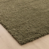 Lune Shaggy Olive Green Rug