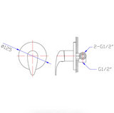 Ruby Wall Mixer (Chrome)