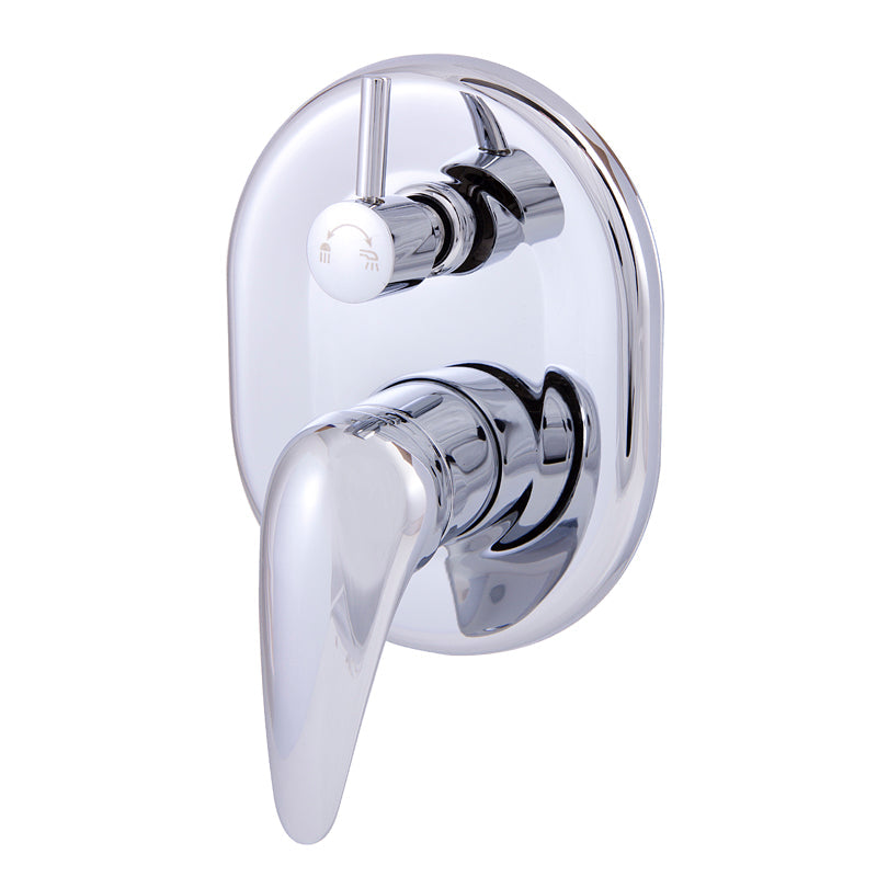 Ruby Wall Mixer with Diverter (Chrome)