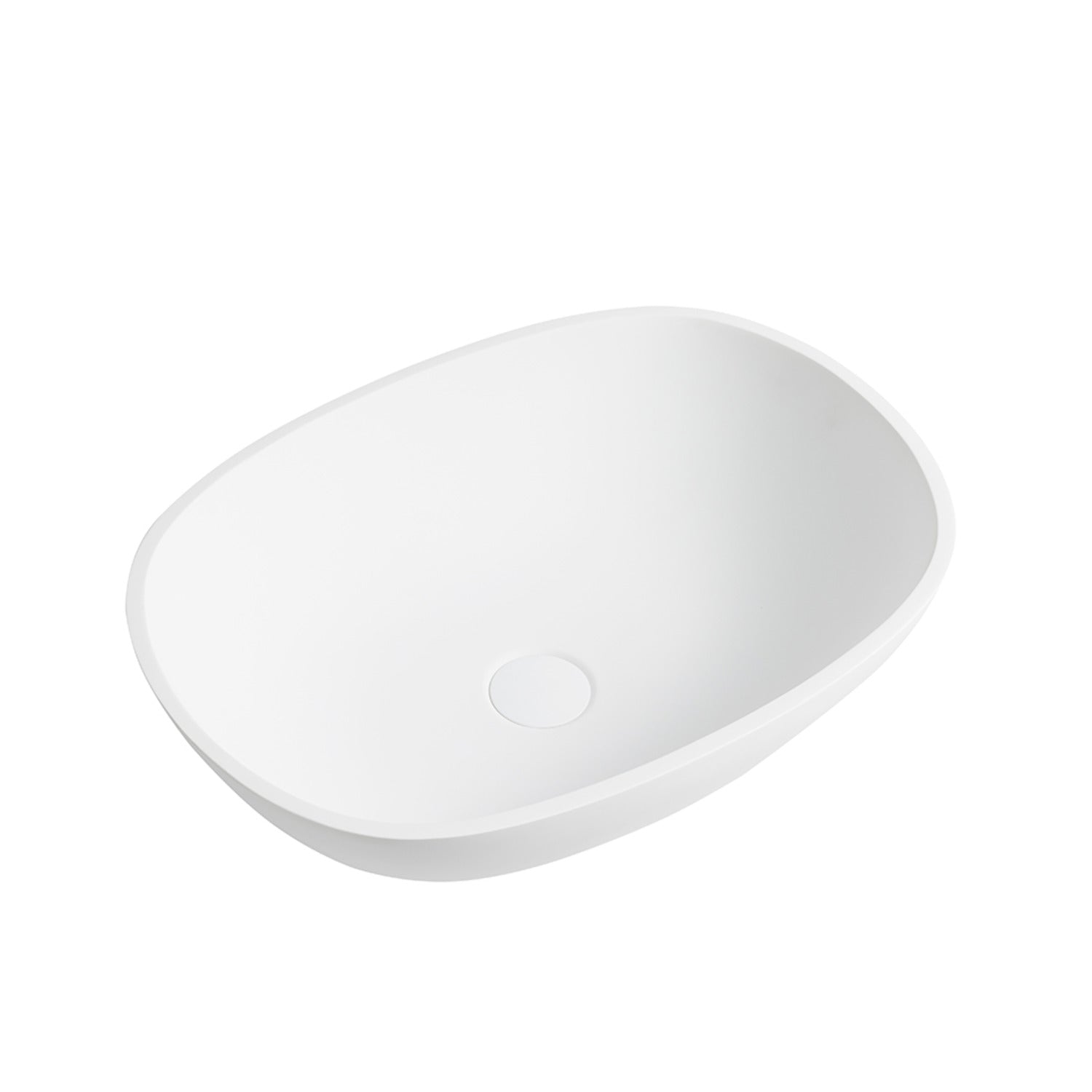 POSEIDON Percy Matte White Solid Surface Stone Basin (Rectangle: 550x400x155mm)