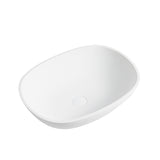 POSEIDON Percy Matte White Solid Surface Stone Basin (Rectangle: 550x400x155mm)