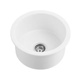 POS Camden Gloss White Fireclay Undermount Kitchen Sink 470x228mm-2