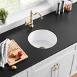 POS Camden Gloss White Fireclay Undermount Kitchen Sink 470x228mm