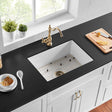 POS Camden Gloss White Fireclay Undermount Kitchen Sink 677x470x254mm