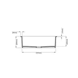 POS Camden Gloss White Fireclay Undermount Kitchen Sink 810x480x254mm-drawing-2
