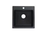 POS Quartz Top-mount Laundry Tub 590x520x230 (Matte Black)