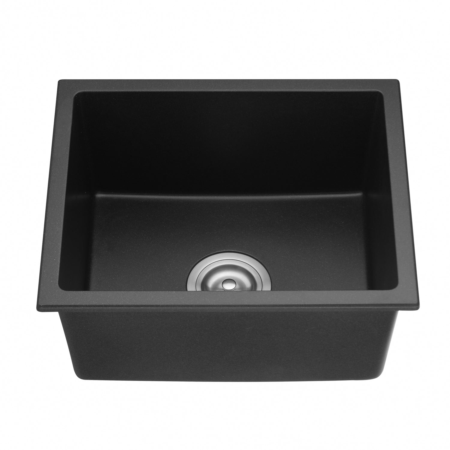POS Quartz Undermount Kitchen Single Sink 432x432x246 (Matte Black)