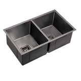 POS Stainless Steel Kitchen Double Sink 775x450x235 (Gun Metal)