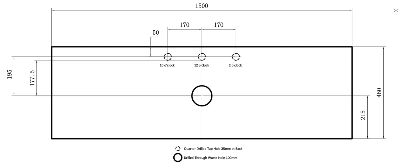 POS Stone Top 1500 Single-Drawing