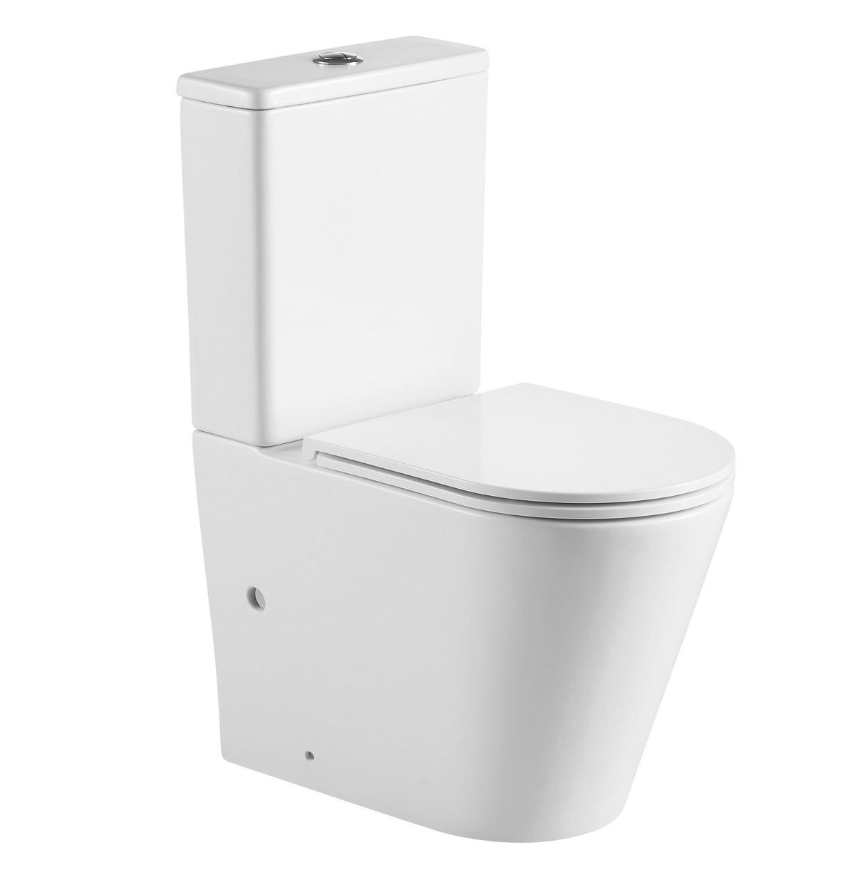 Berlin Rimless Back To Wall Toilet Suite (Matte White)