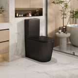 Pani Rimless Back To Wall Toilet Suite (Gloss White/ Matte Black)