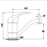 Mina Swivel Basin Mixer (Chrome)
