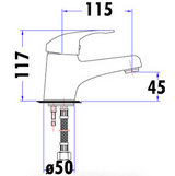 Mina Basin Mixer (Chrome)