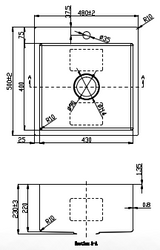 Eden above/undermount laundry sink,35L