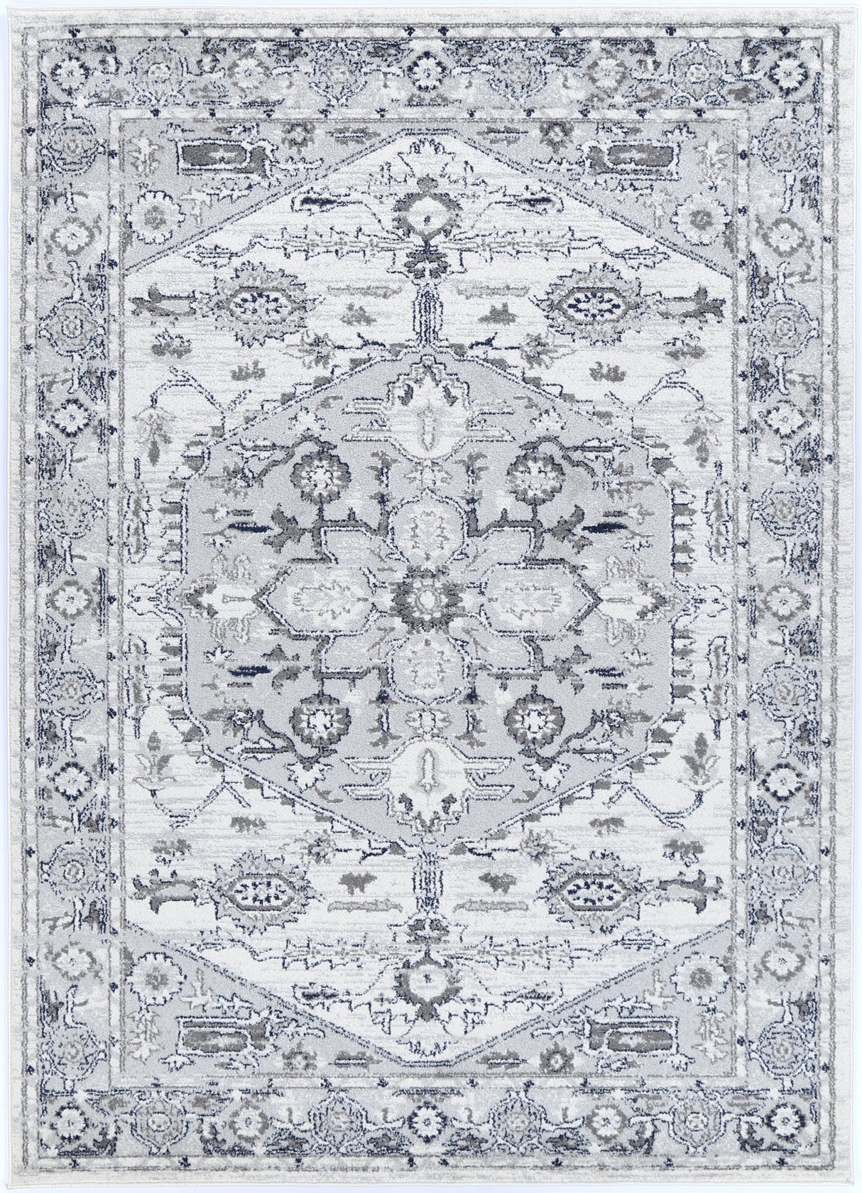 Provence Gaul Traditional Grey & Cream Rug
